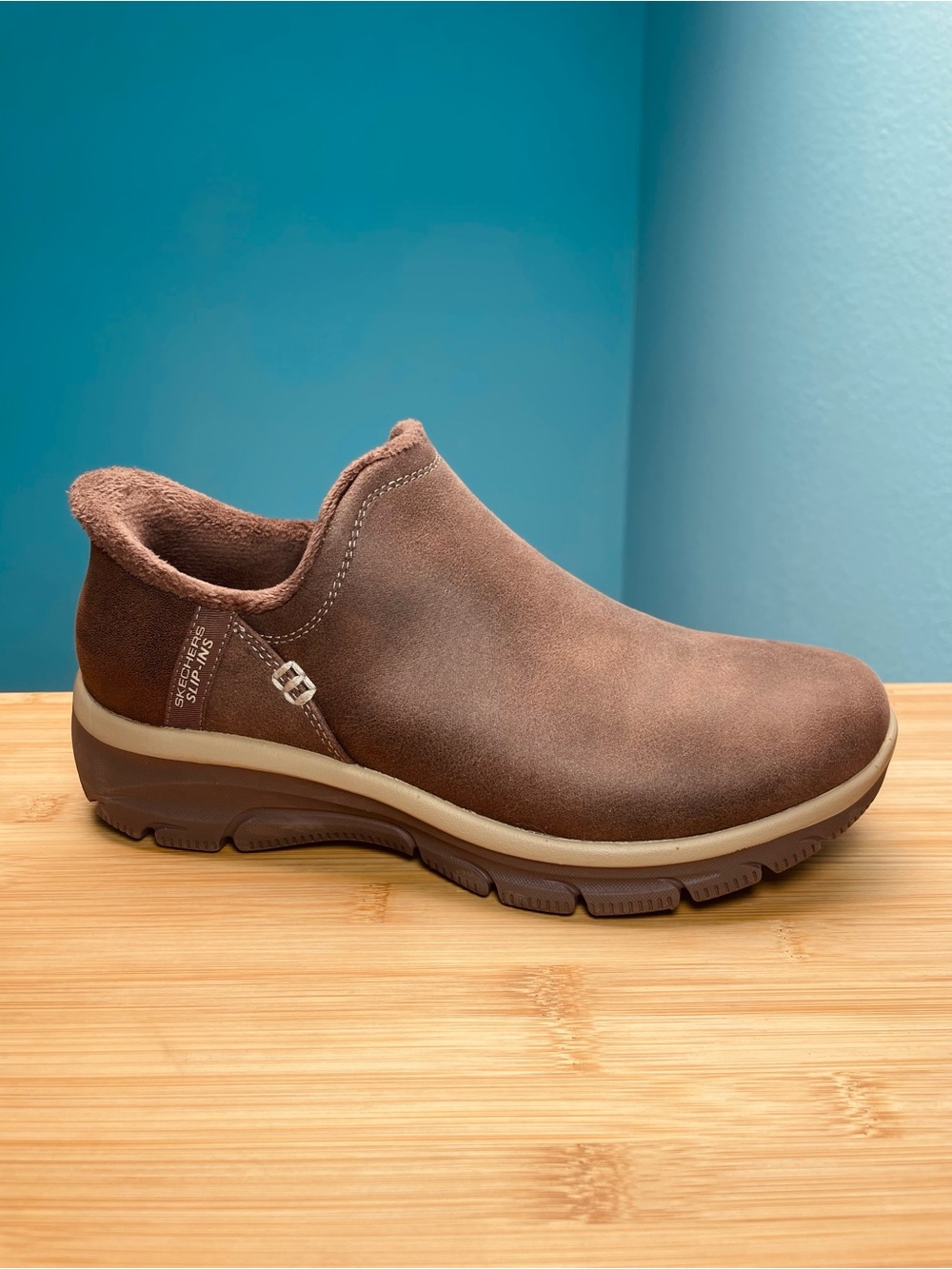 Skechers Easy Going Modern Hour Suede Hands Free Slip-Ins Womens Sz 8 Chocolate